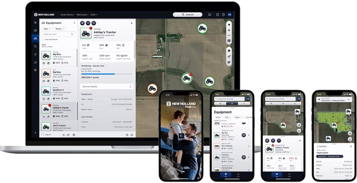 FieldOps™ New Holland: nouvelle plateforme de gestion desdonnées agricoles en temps réel, présentée au salon Agrishow 2024